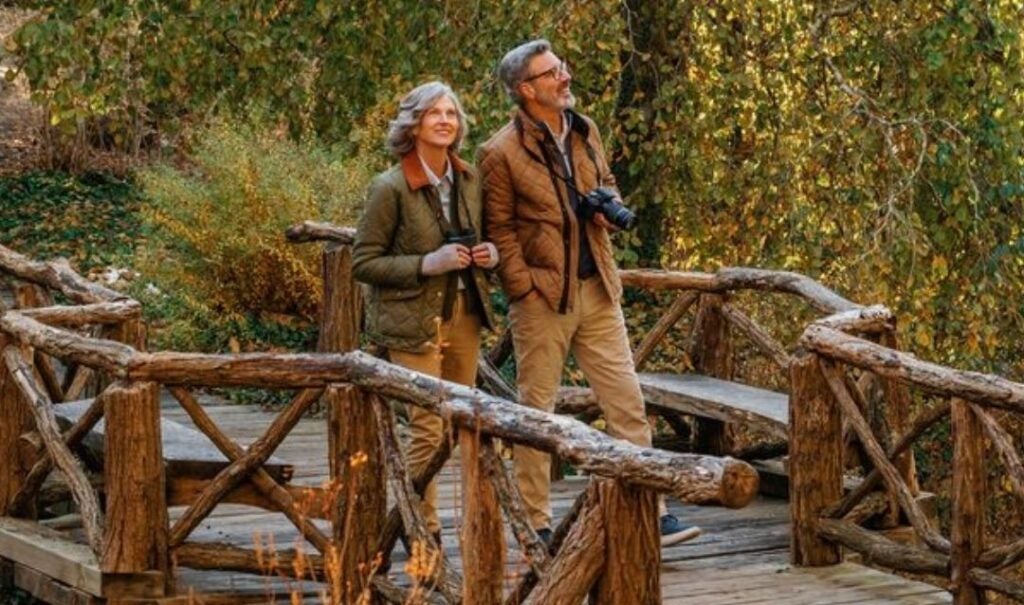 Couple enjoying birding at Biltmore
