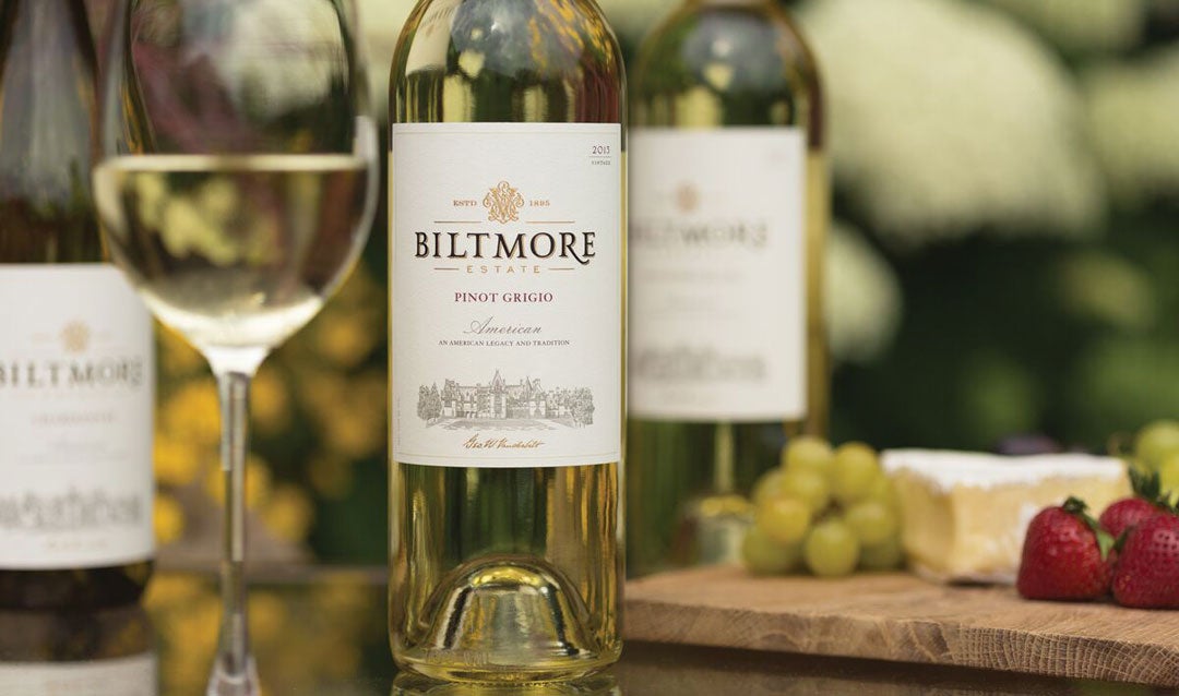 Bottles of Biltmore Pinot Grigio