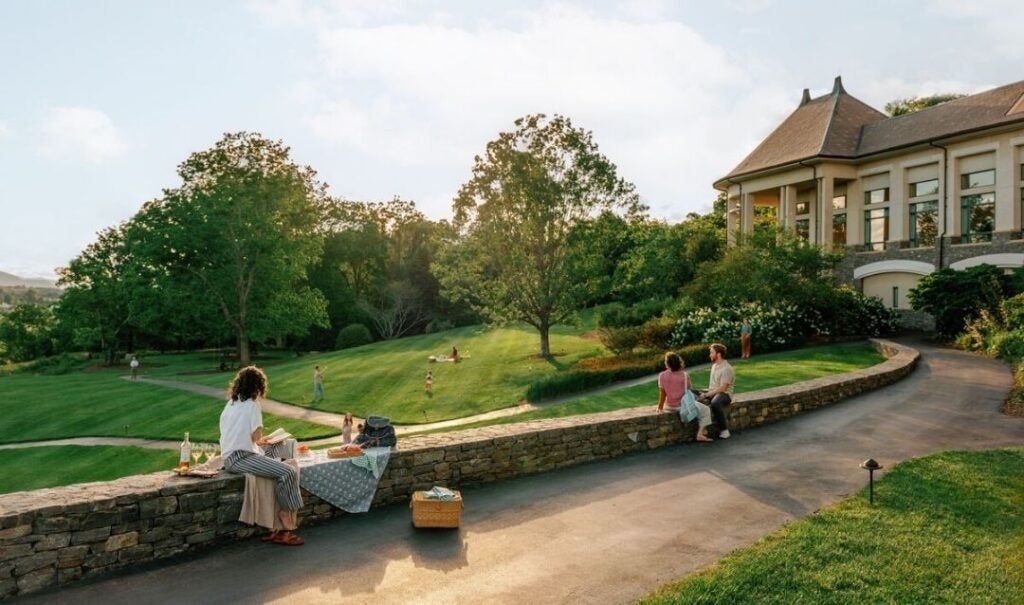 Well maintained turf surrounding The Inn on Biltmore Estate