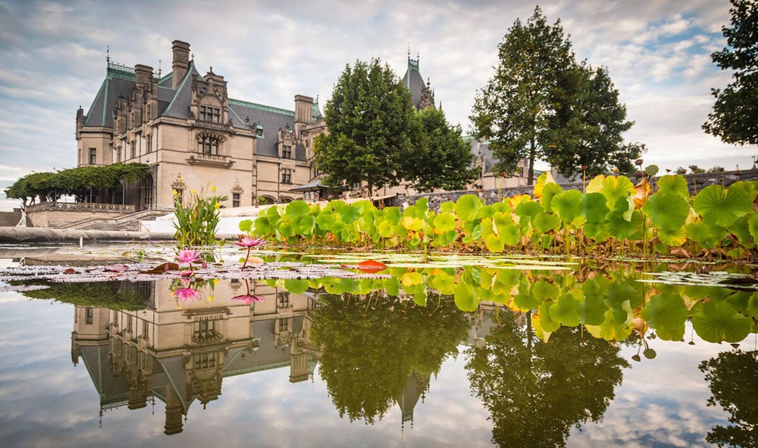 View of the Italian Garden and Biltmore House