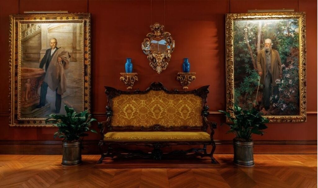 Portraits of Richard Morris Hunt and Frederick Law Olmsted by John Singer Sargent were returned to Second Floor Living Hall