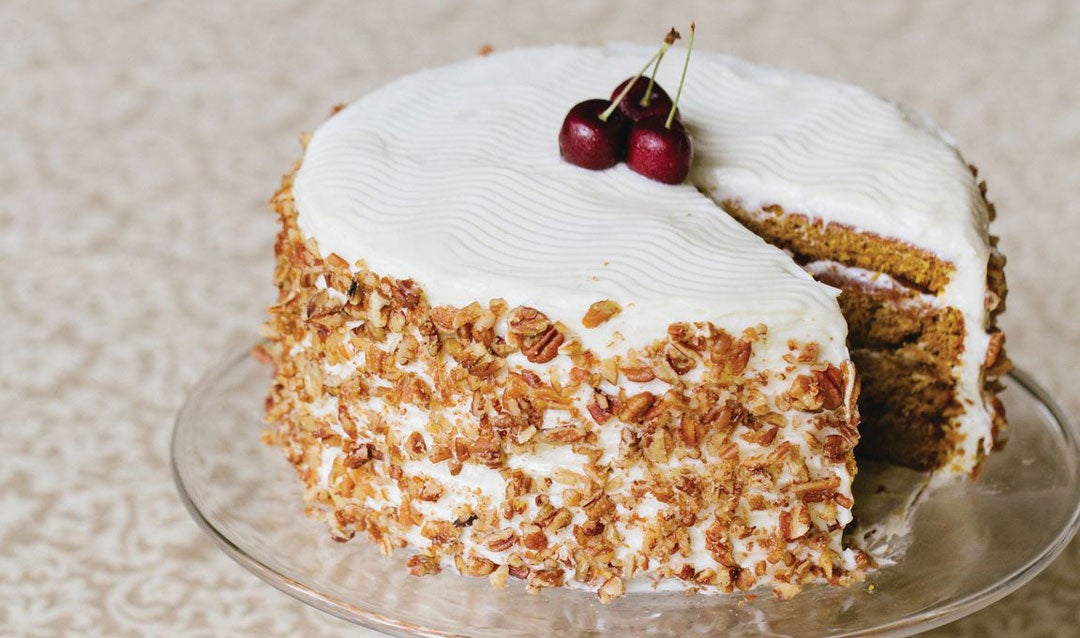 Thankgiving menu makeover with Pumpkin-Pecan Layer Cake