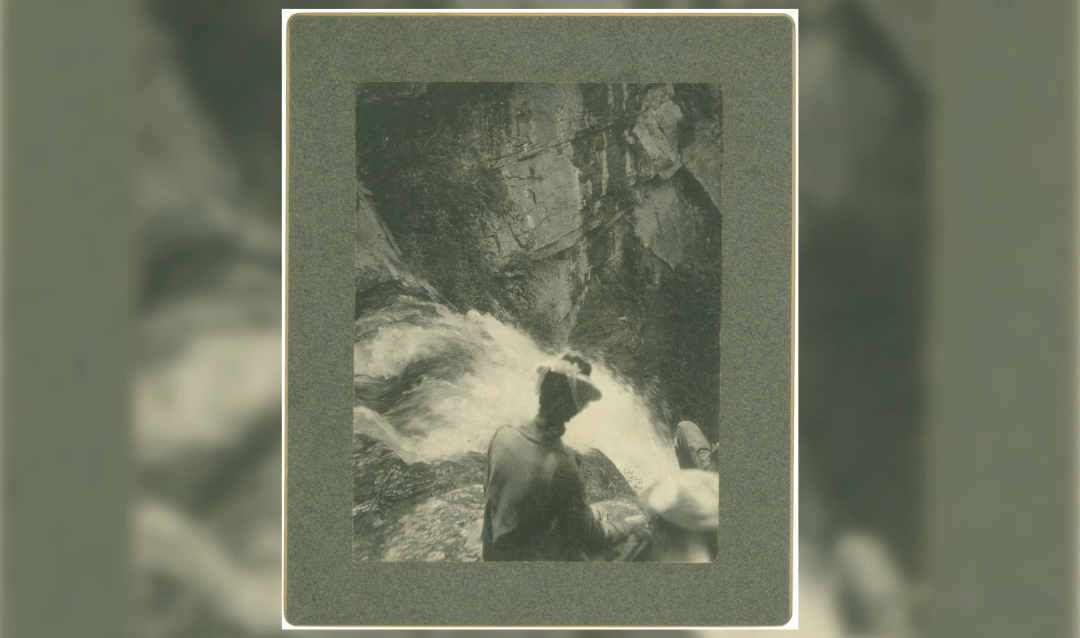 Edith Vanderbilt at Looking Glass Falls