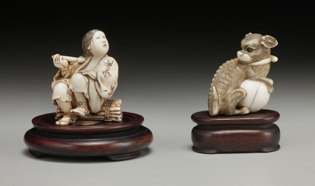 Netsuke souvenirs from George Vanderbilt's trip to Japan