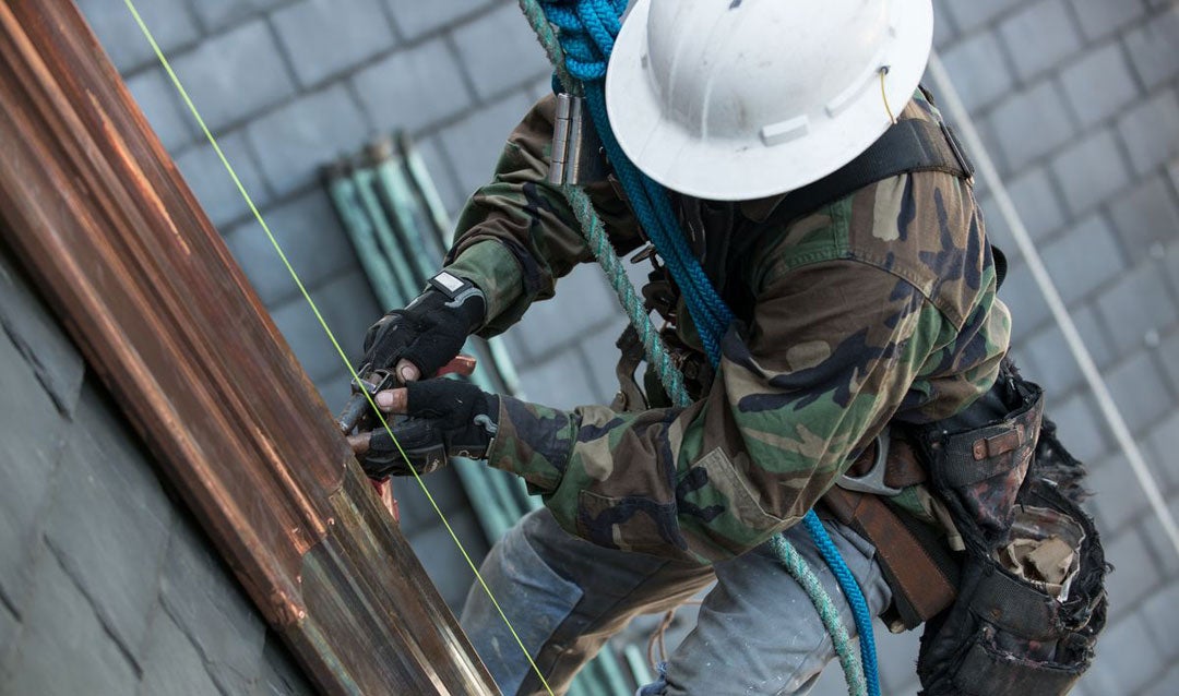 Restoring our roof with new copper sections