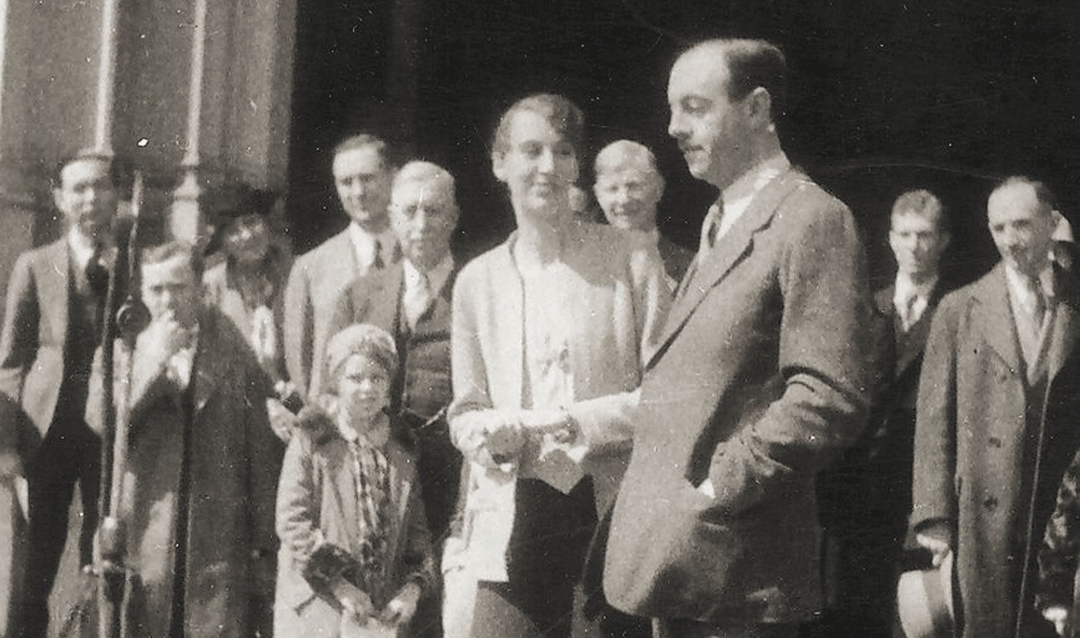 Cornelia and John Cecil (center) at the 1930 opening of Biltmore House