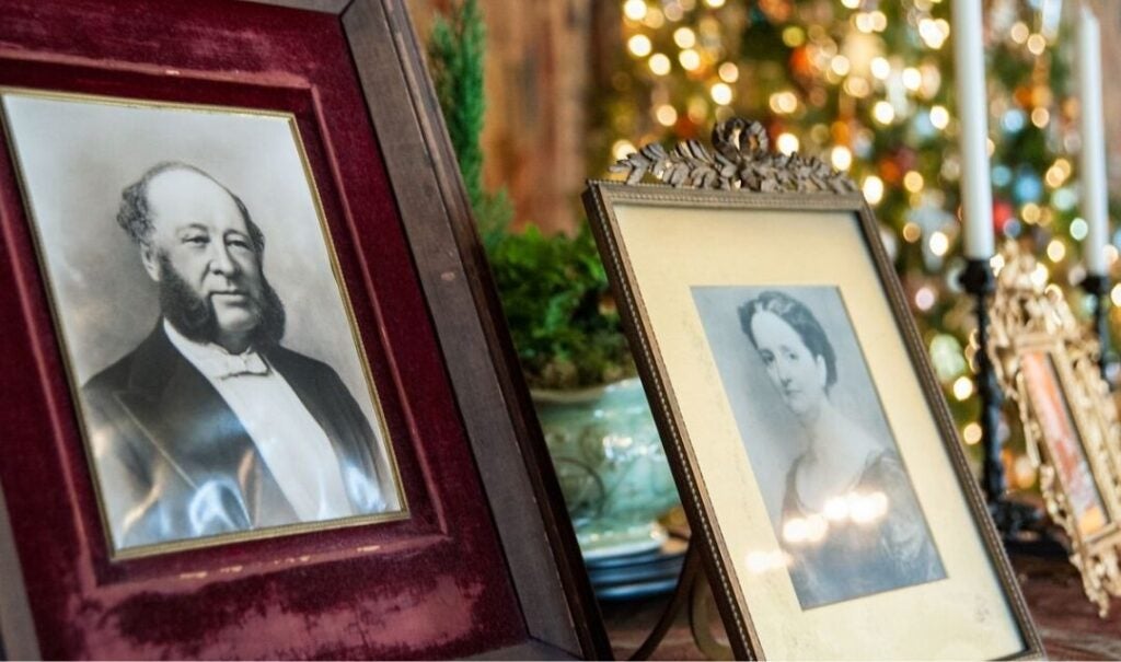 Archival framed portraits of William Henry and Maria Louisa Vanderbilt