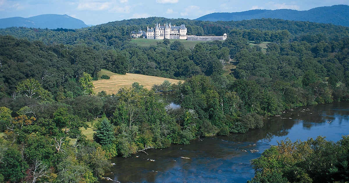 Biltmore House and the French Broad River in Asheville, NC, make a perfect movie location