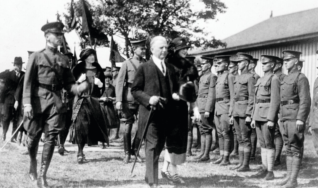 Archival image of Edith Vanderbilt and others at the 1921 NC State Fair