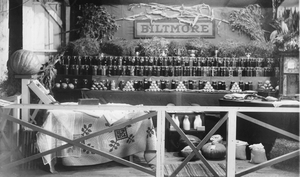 Archival photo of Biltmore's fall fair winners at the 1921 NC State fair