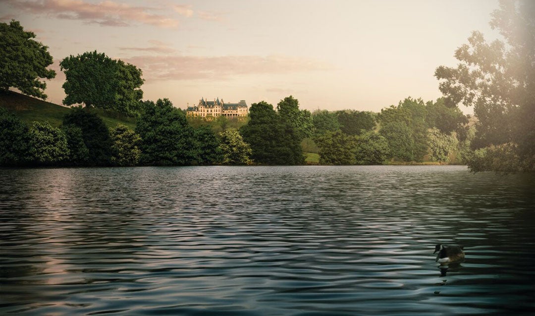 Olmsted designed this lagoon to reflect Biltmore House