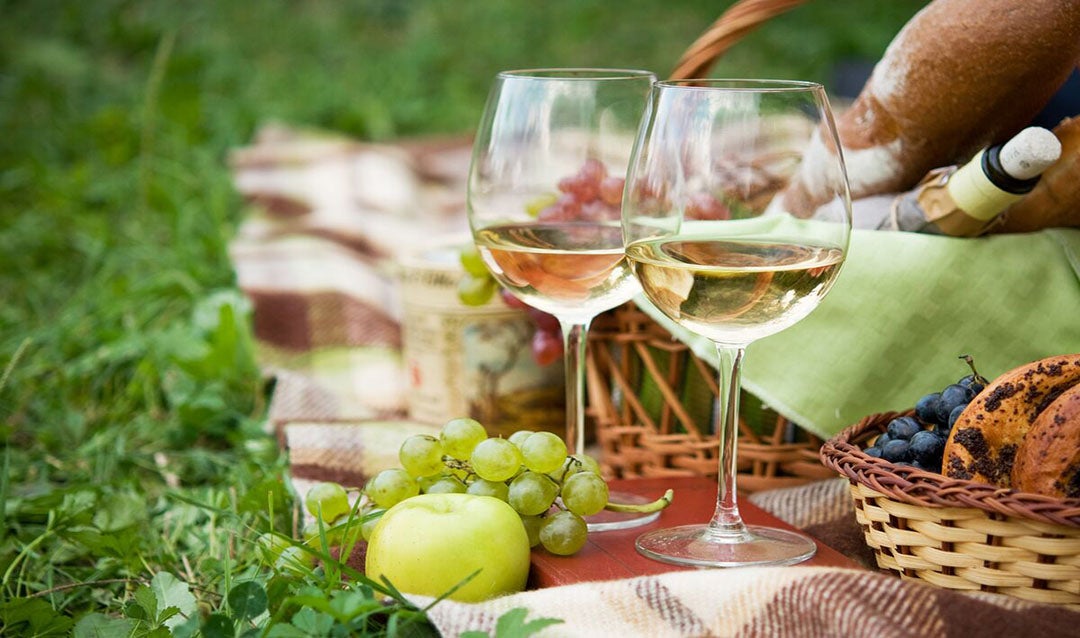 white wine picnic