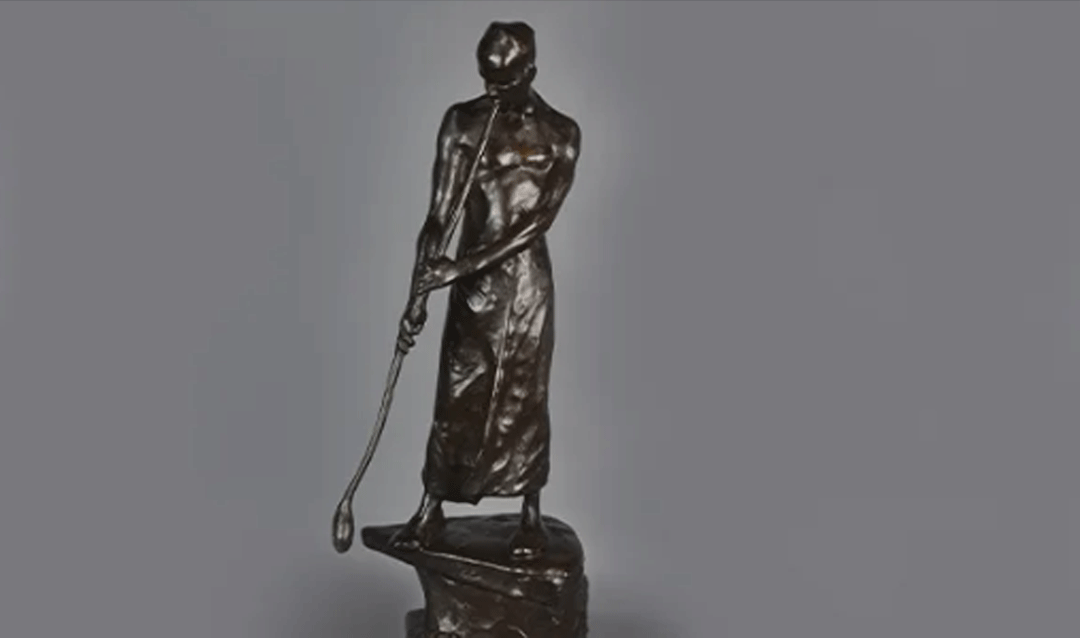 The Glassblower, a bronze sculpture by Constantin Meunier