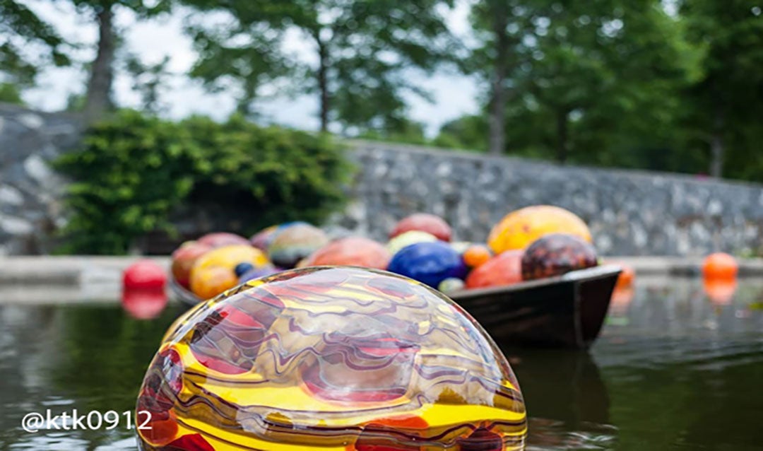 Niijima Floats by artist Dale Chihuly as part of Chihuly at Biltmore