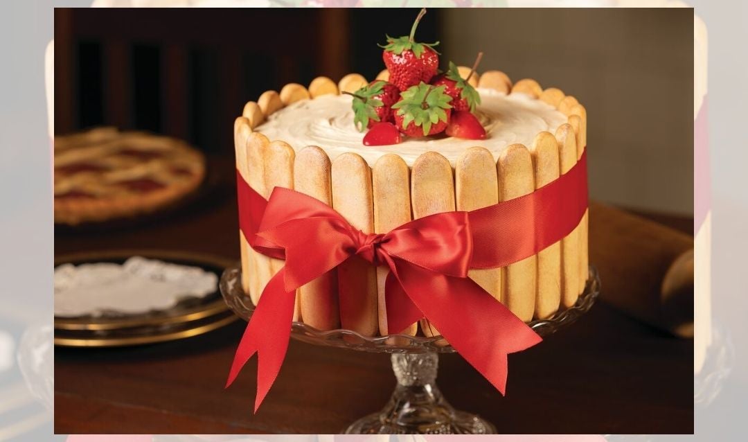 aux food Charlotte Russe wrapped with a red ribbon