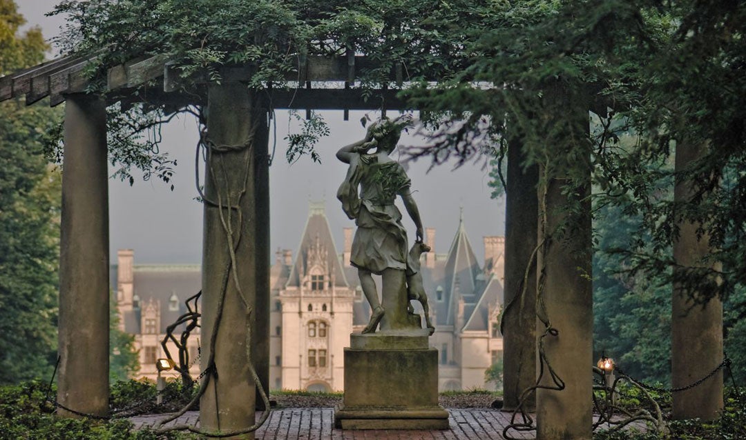 The statue of Diana overlooking Biltmore House is a hidden gem in the landscape.