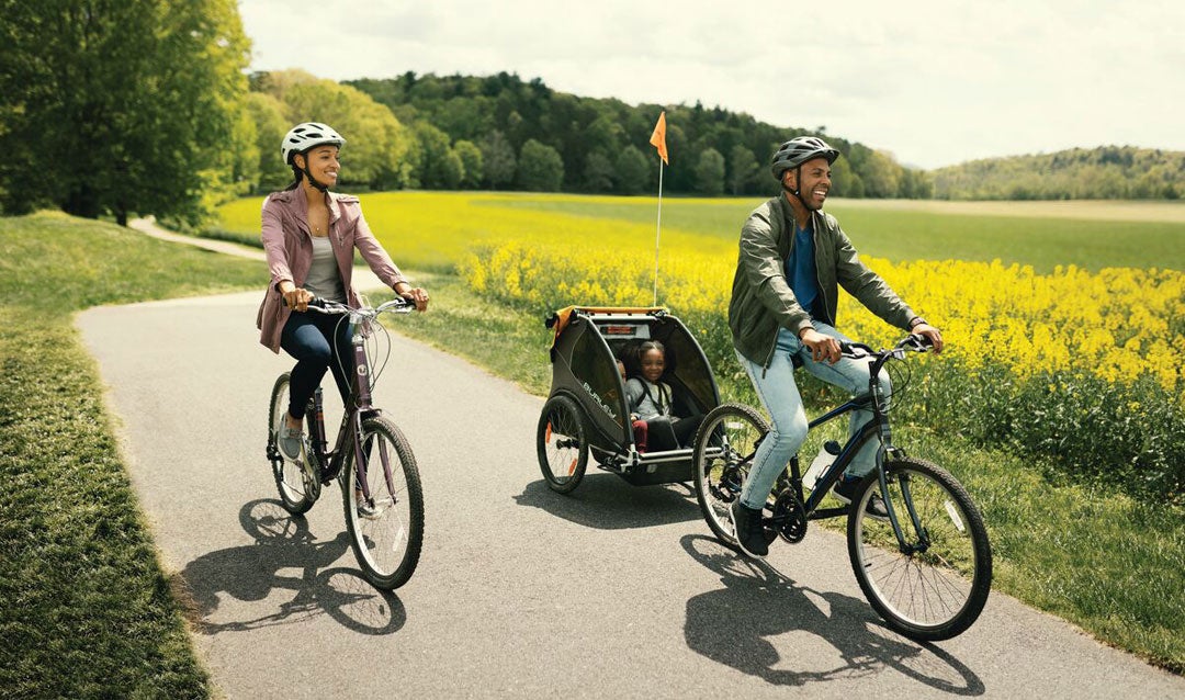 Family biking at Biltmore