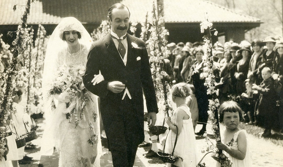 Cornelia Vanderbilt Cecil and the Honorable John F.A. Cecil as they left All Souls Church