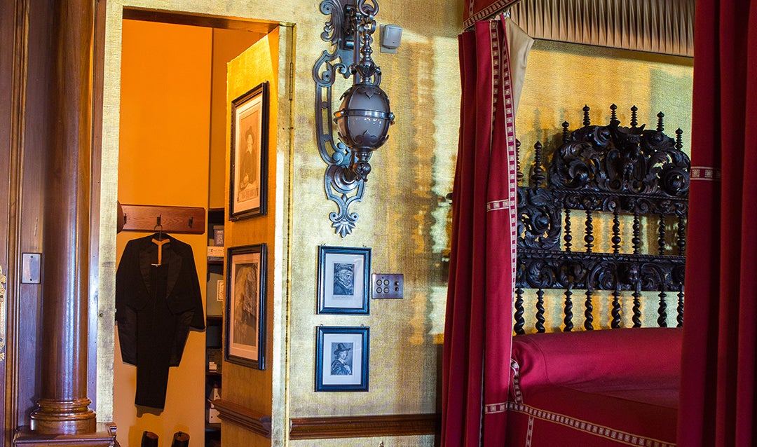 Hidden closet door in Mr. Vanderbilt's Bedroom in Biltmore House