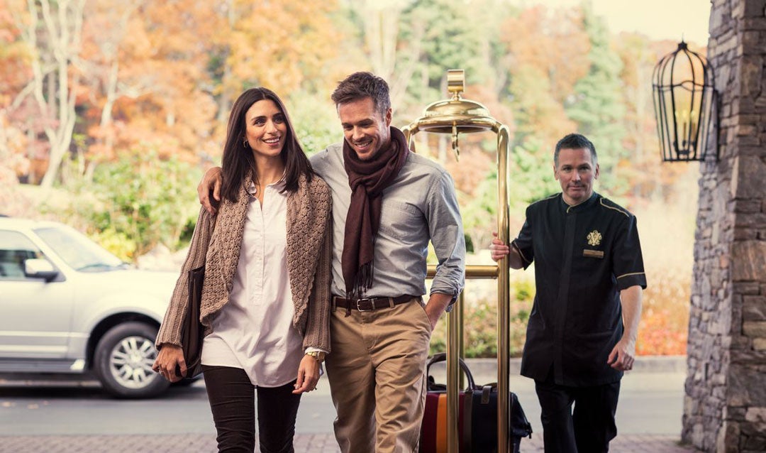 Guests entering The Inn on Biltmore Estate