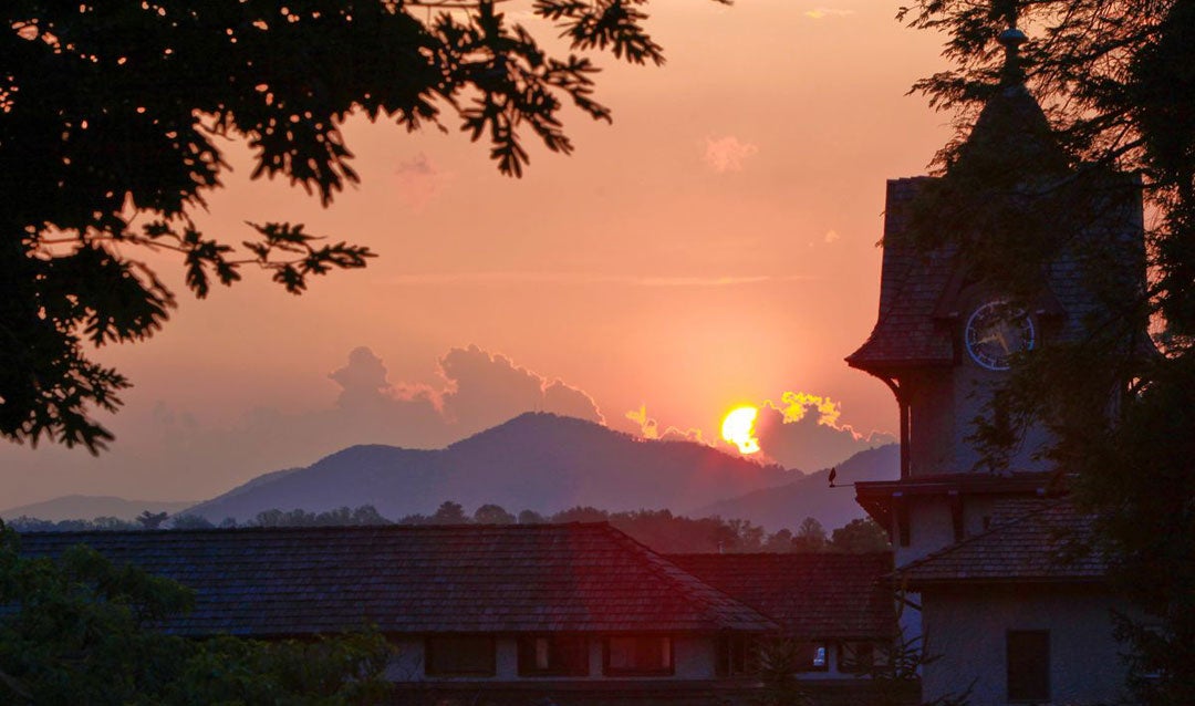 Biltmore Winery Clock Tower at sunset