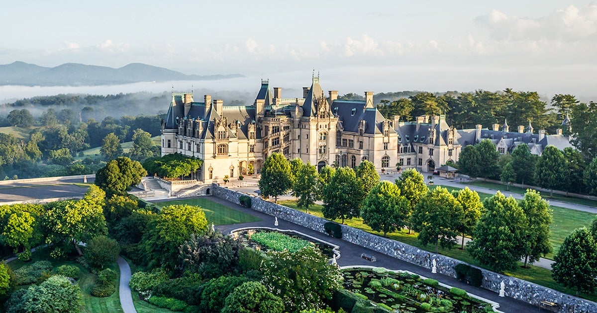 Aerial view of Biltmore House
