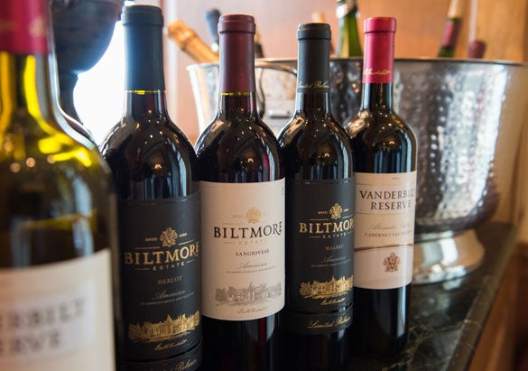 Just a few of the more than 50 Biltmore wine selections available at the estate or online