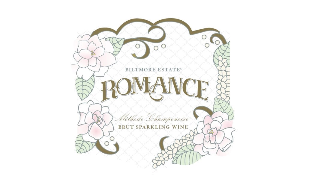 Biltmore Estate Romance Brut Sparkling wine label