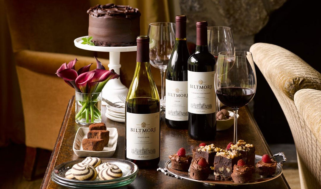Biltmore wines with chocolate desserts