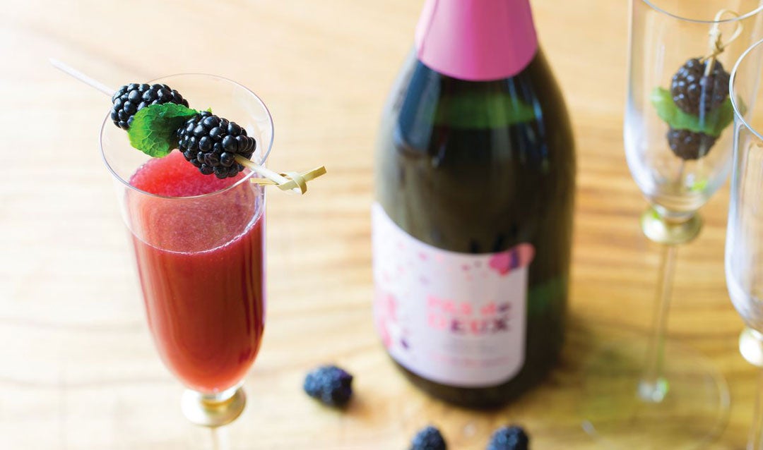 Summer sipping with a Blackberry Basil Bellini