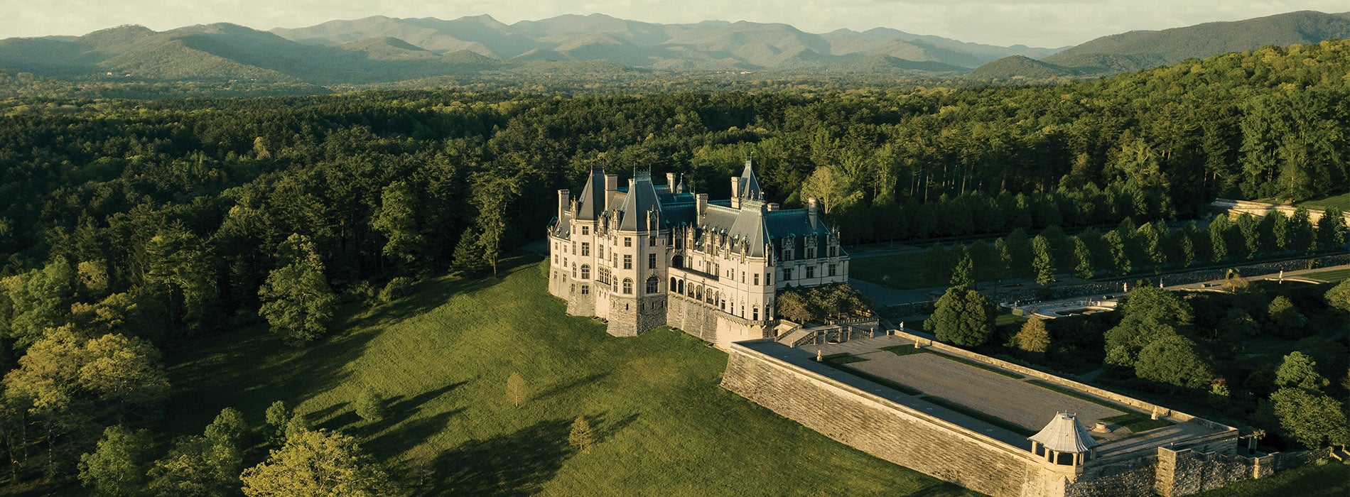 Aerial view of Biltmore House
