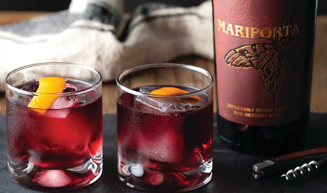 Negroni cocktails with Mariporta Red Dessert Wine