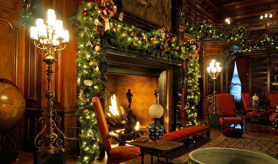 Decorated Library in Biltmore House
