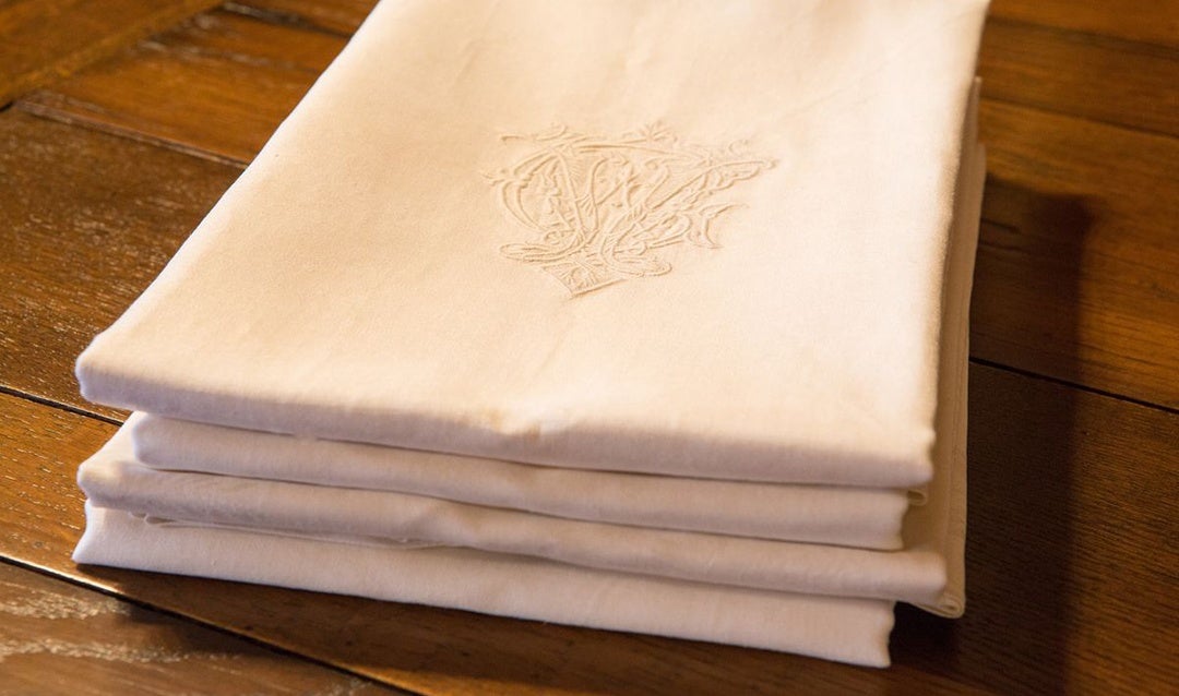 Monogramed linens