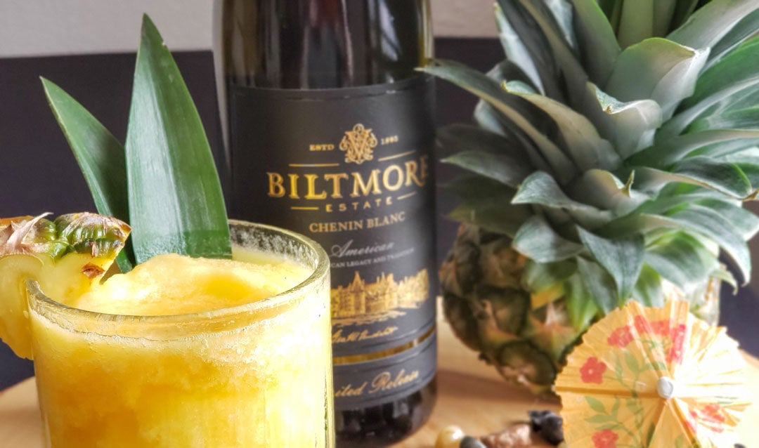 Pineapple slushie cocktail with Biltmore Estate Limited Release Chenin Blanc