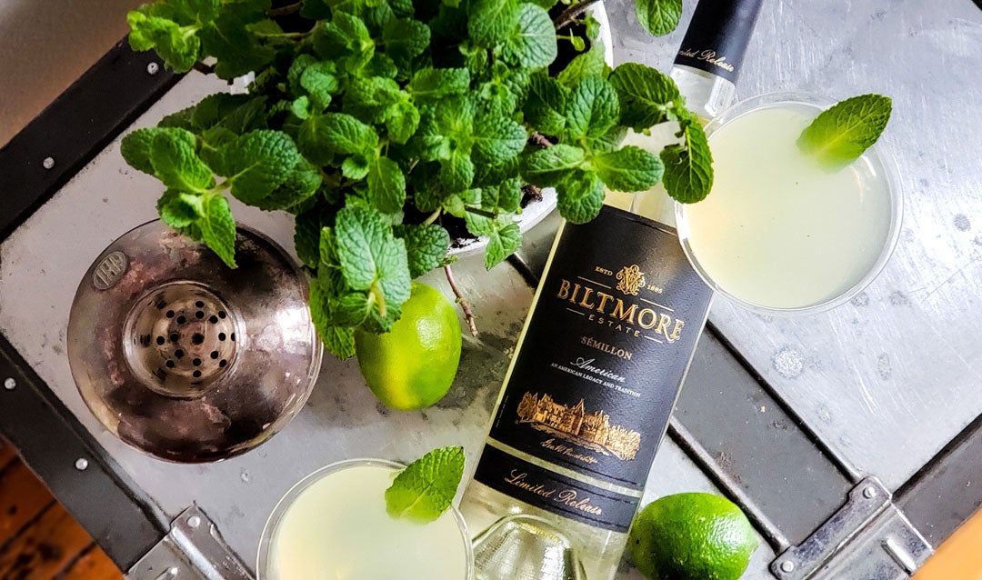 White wine mojito made with Biltmore Estate Limited Release Semillon