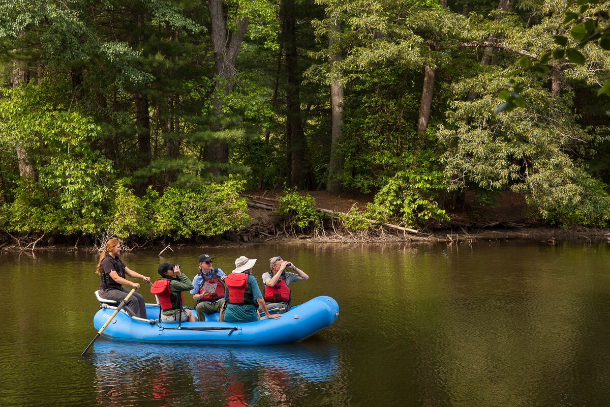 Group enjoying a guided river experience at Biltmore.