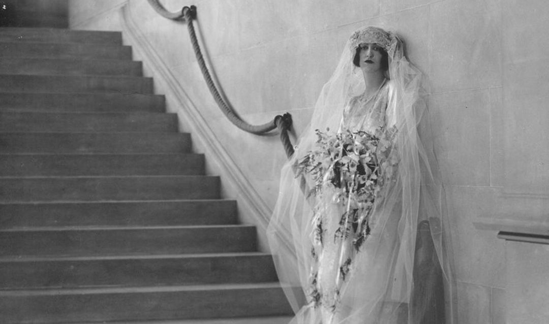 Cornelia Vanderbilt’s wedding portrait upon her marriage to John Francis Amherst Cecil, April 1924