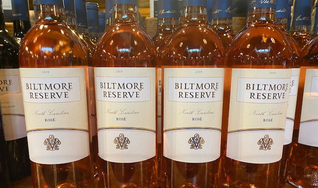 Bottles of Biltmore Reserve Rose North Carolina wine