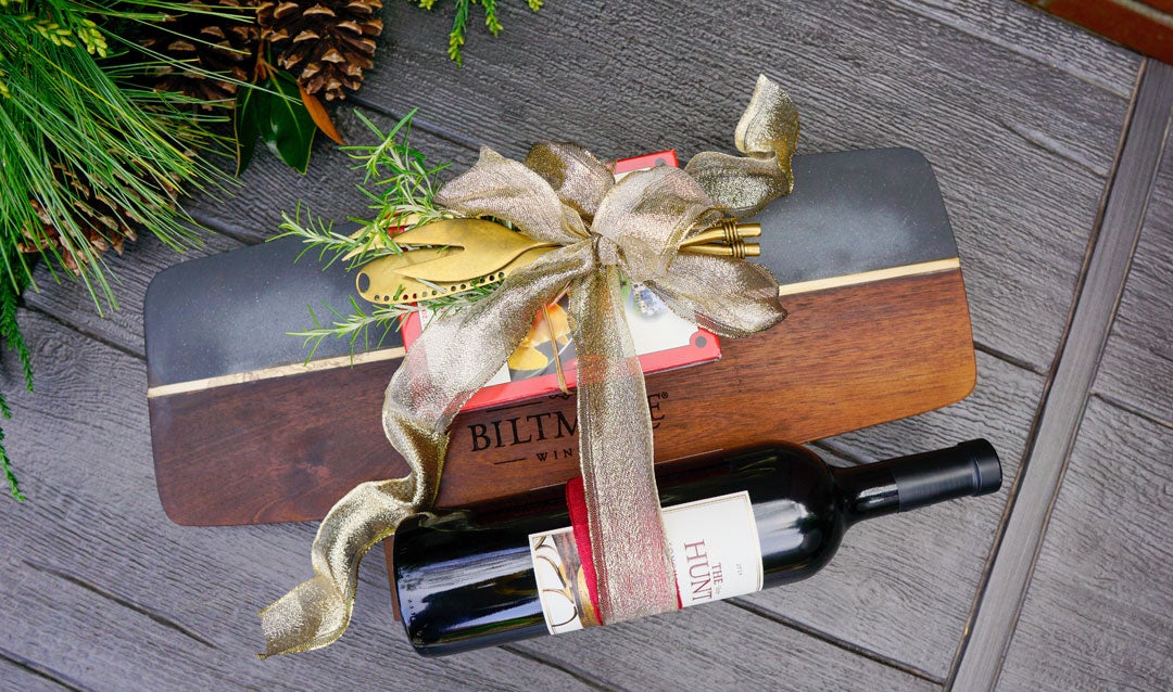 Biltmore cheeseboard, wine, and dip mixes bundled for gift giving