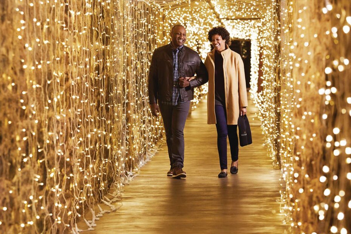 Couple on a romantic date at Biltmore