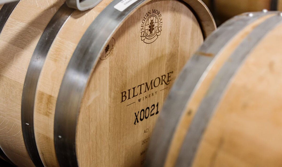 Biltmore wine barrels for Chardonnay