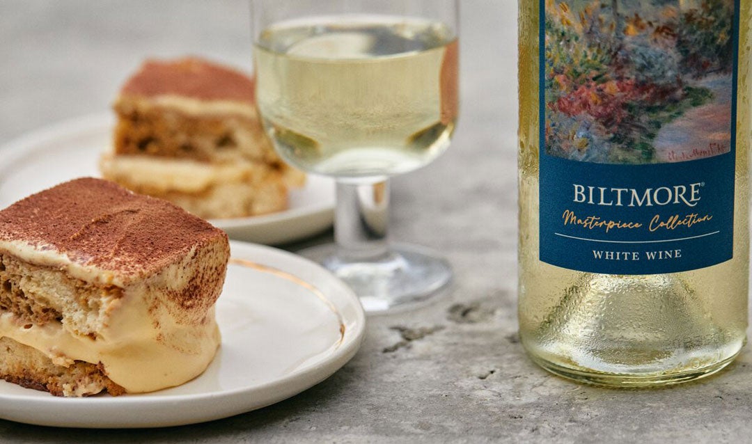 Masterpiece Collection White Wine with tiramisu