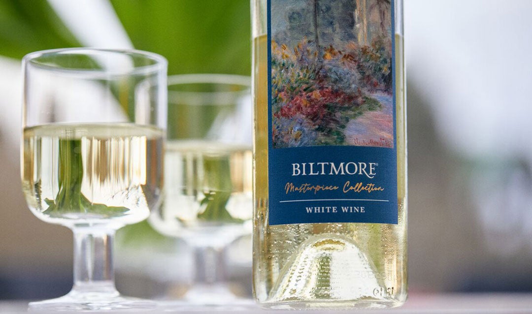 Masterpiece Collection white wine with glasses