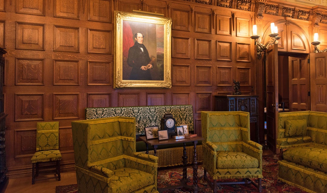 Knole-style furnishings in the Oak Sitting Room at Biltmore
