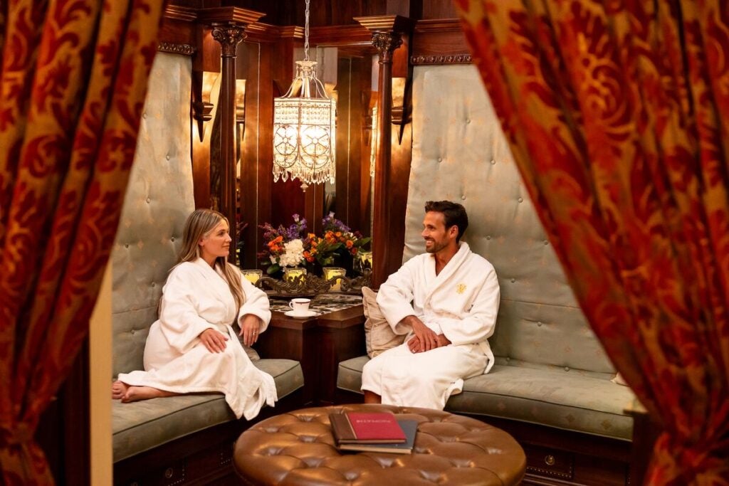 A couple enjoying spa services at The Spa inside The Inn on Biltmore Estate.