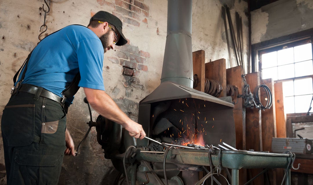 We invite you to watch our blacksmith work and learn more about the craft in Antler Hill Barn. Hours vary seasonally.