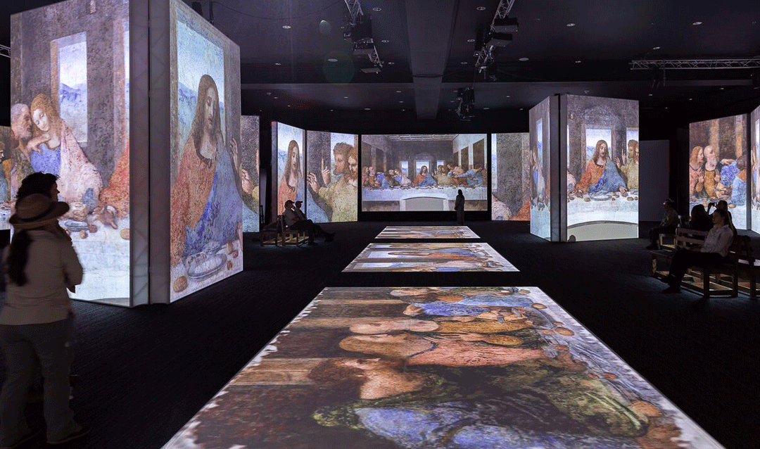 Immersive aspects of the Da Vinci exhibition hosted at Biltmore