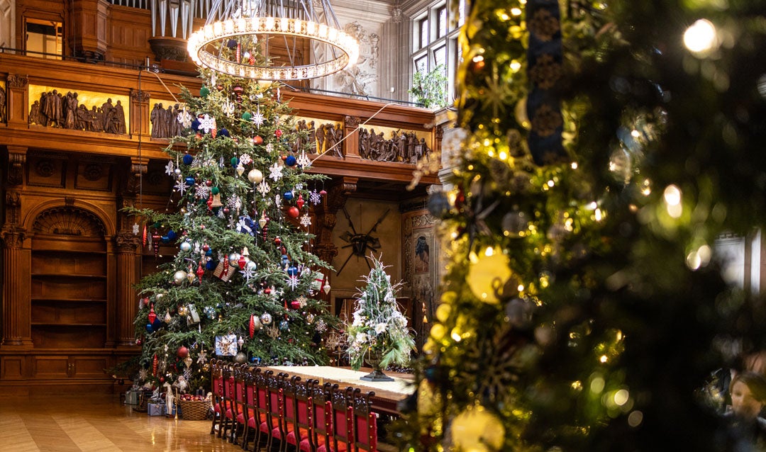 Christmas trees in the Banquet Hall