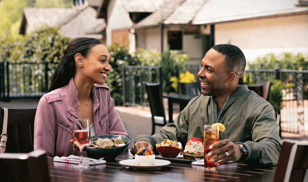 Couple dining outdoors at Biltmore